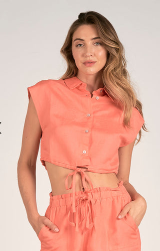 Coral Short Sleeve Top