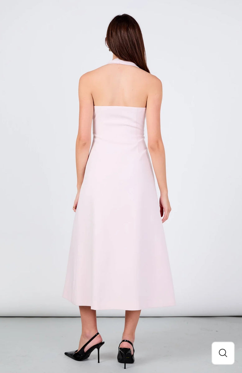 Pink Halter Midi Dress – Shop Christine's Boutique