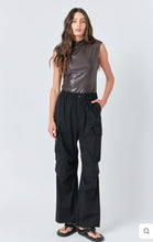 Load image into Gallery viewer, Brown Faux Leather Bodysuit