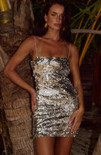 Load image into Gallery viewer, Vesina Mini Dress- Silver