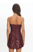 Load image into Gallery viewer, The Merlot Nights Sequin Mini Dress