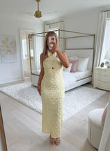 Load image into Gallery viewer, Butter Yellow Halter Midi Dress
