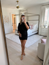 Load image into Gallery viewer, It Girl Black Knit Mini Dress