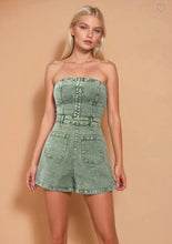 Load image into Gallery viewer, Washed Denim Romper