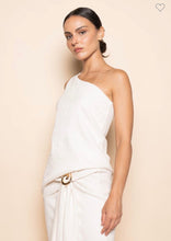 Load image into Gallery viewer, Bone One Shoulder Asymmetric Top