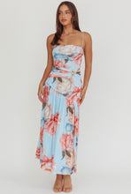 Load image into Gallery viewer, Blue Floral Strappy Maxi Dress