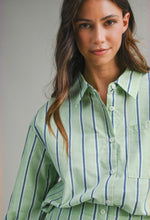 Load image into Gallery viewer, Pin Stripe Shirt and Skort Set