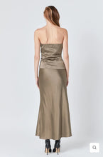 Load image into Gallery viewer, Espresso Satin Maxi Skirt