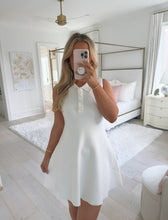 Load image into Gallery viewer, Pearl Bow Flare Knit Dress