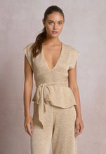 Load image into Gallery viewer, Golden Muse Wrap Top