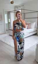 Load image into Gallery viewer, Botanical High Slit Skirt