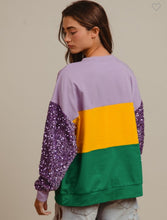 Load image into Gallery viewer, Mardi Gras Sequin Lettering Top
