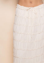 Load image into Gallery viewer, Cream Lace Tier Midi Skirt