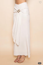 Load image into Gallery viewer, Bone Front Wrap Tie Maxi Skirt