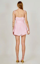 Load image into Gallery viewer, Spaghetti Tie Belted Romper Dress