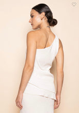 Load image into Gallery viewer, Bone One Shoulder Asymmetric Top
