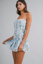 Load image into Gallery viewer, Blue Corset Skort Set