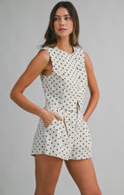 Load image into Gallery viewer, Dotted Darling Linen Short Set