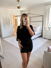 Load image into Gallery viewer, It Girl Black Knit Mini Dress