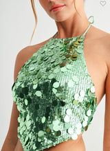 Load image into Gallery viewer, Starlit Sequin Halter Top
