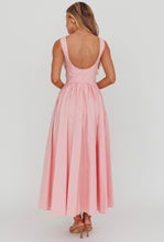 Load image into Gallery viewer, Pink Boat Neckline Maxi Dress
