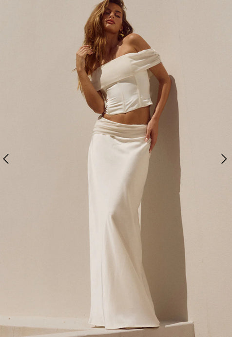 Audrina Maxi Skirt- Ivory