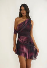 Load image into Gallery viewer, Midnight Mulberry Mesh Dress