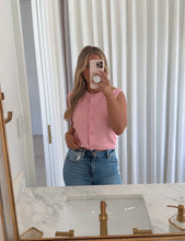 Load image into Gallery viewer, Pink Textured Button Vest Top