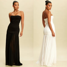 Load image into Gallery viewer, Elegant Shirred Chiffon Maxi Dress