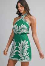 Load image into Gallery viewer, Green Halterneck Mini Dress