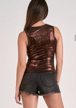 Load image into Gallery viewer, Chocolate Metallic Tank Top
