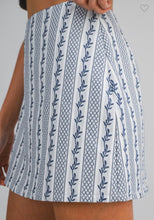 Load image into Gallery viewer, Navy Jacquard Skirt Set