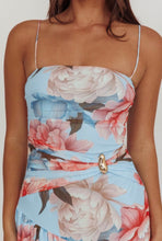 Load image into Gallery viewer, Blue Floral Strappy Maxi Dress