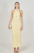 Load image into Gallery viewer, Butter Yellow Halter Midi Dress