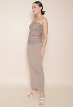 Load image into Gallery viewer, Mocha Mesh Column Maxi Dress