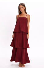 Load image into Gallery viewer, Merlot Moon Tiered Maxi Dress