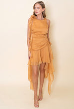 Load image into Gallery viewer, Orange High Low Mini Dress