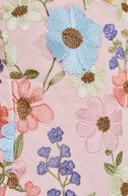 Load image into Gallery viewer, Pink Floral Embroidered Mini Dress