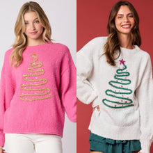 Load image into Gallery viewer, Christmas Tree Oversized Sweater