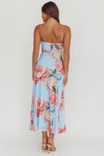 Load image into Gallery viewer, Blue Floral Strappy Maxi Dress