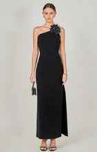 Load image into Gallery viewer, Flower Detail One Shoulder Maxi Dress