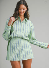 Load image into Gallery viewer, Pin Stripe Shirt and Skort Set