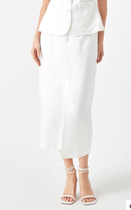 White Linen Maxi Skirt