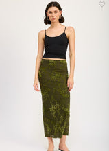 Load image into Gallery viewer, Olive Fitted Maxi Skirt