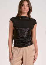 Load image into Gallery viewer, Katie Scoop Back Black Metallic Top