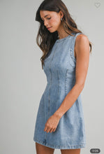 Load image into Gallery viewer, Light Denim Mini Dress