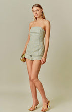 Load image into Gallery viewer, Mint Multi Tweed High Waisted Shorts