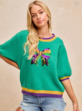 Load image into Gallery viewer, Jade Ribbon Patched Sweater Top