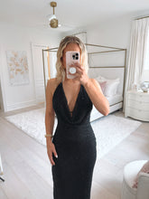 Load image into Gallery viewer, Midnight Affair Maxi Dress – Black