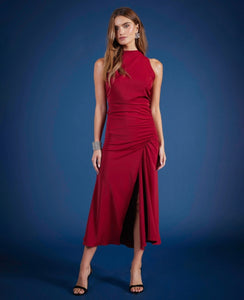 Elle Halter Dress- Scarlet